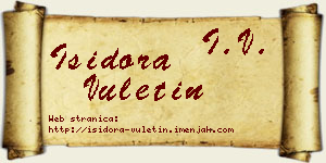 Isidora Vuletin vizit kartica